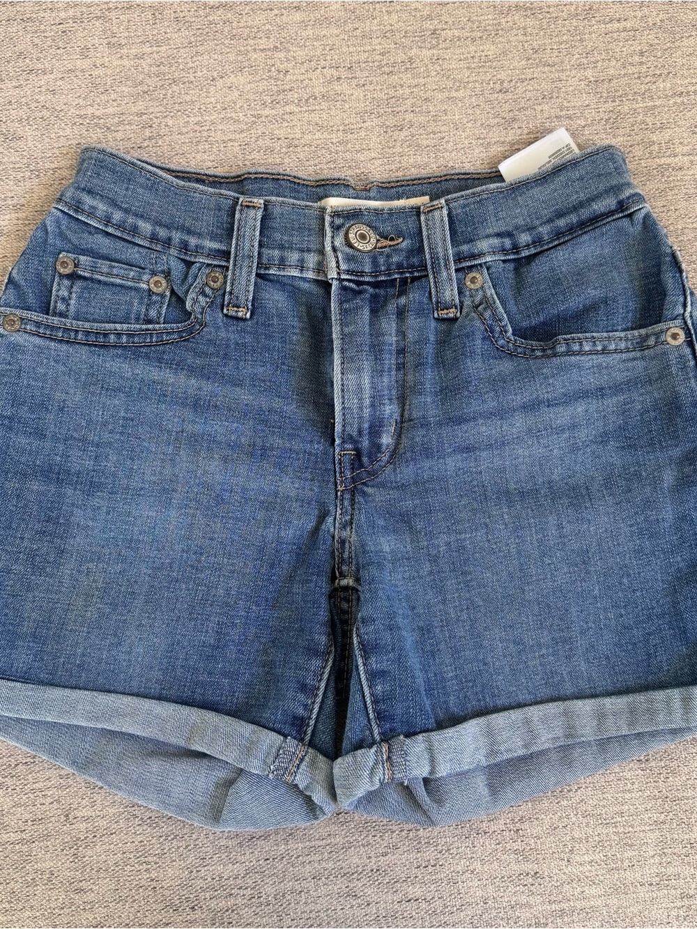 Levi's Blue Denim Rolled-Hem Women's Shorts